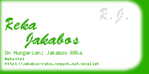 reka jakabos business card